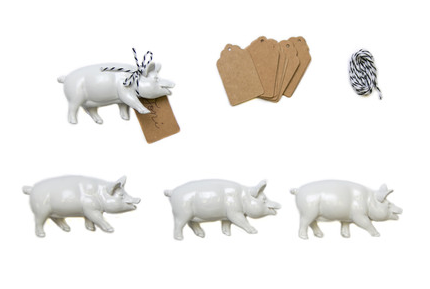 Animal Place Cards set of 4-Pig